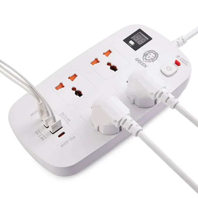 چندراهی برق گرین لاین مدل POWER SOCKET 3M