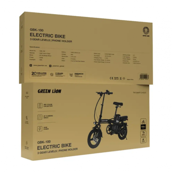 دوچرخه برقی گرین لاین Green Lion Electric Bike GBK-100 a