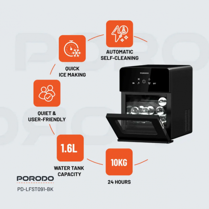 یخساز 10 کیلویی پورودو Porodo Sphere ice Machine PD-LFST091-BK