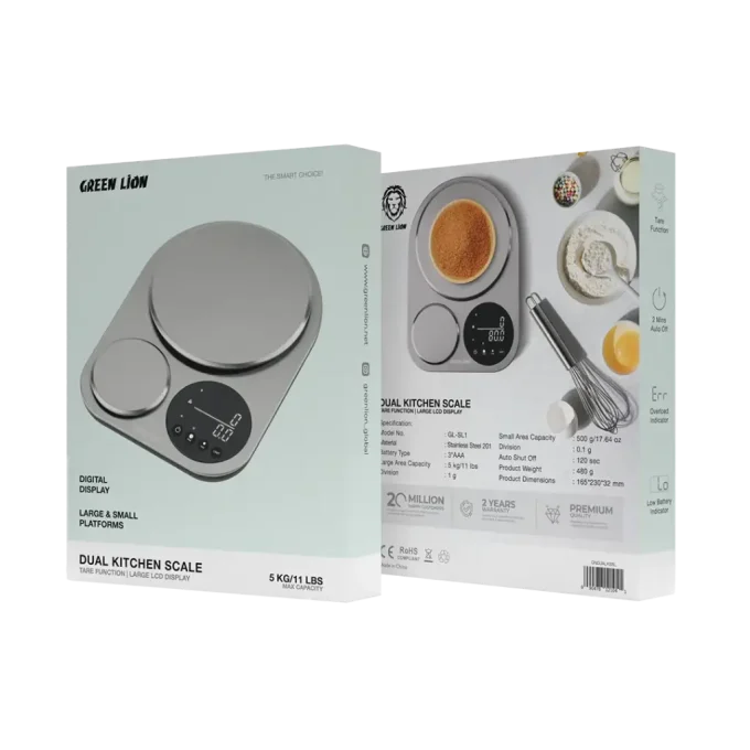 ترازو آشپزخانه گرین لاین مدل Green Lion Dual Kitchen Scale