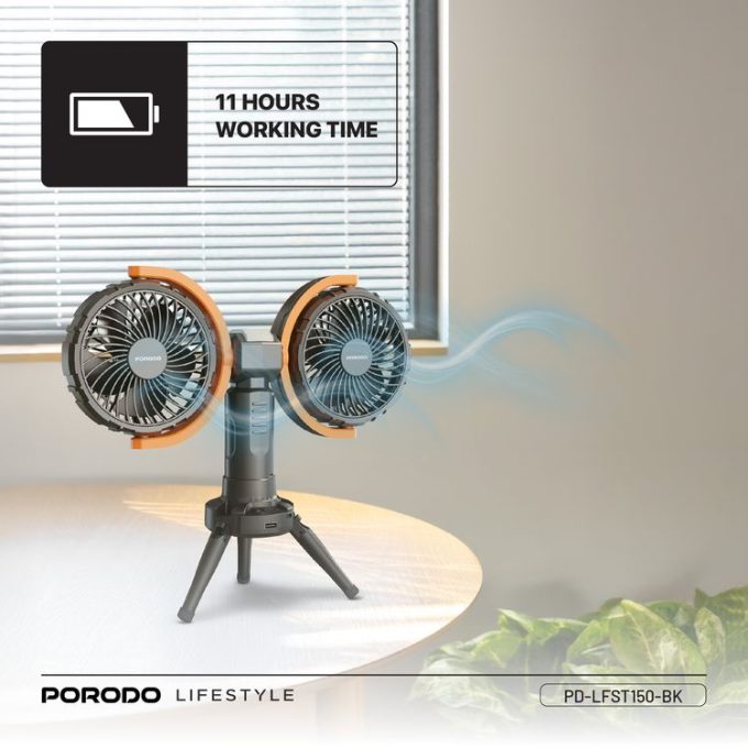پنکه رو میزی پرودو مدل Dual-Head Oscillating Fan