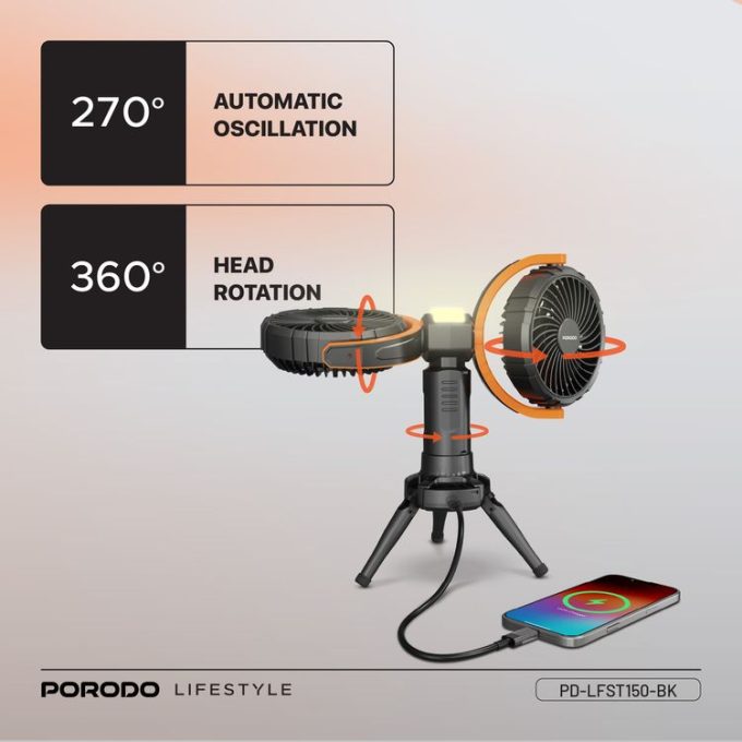 پنکه رو میزی پرودو مدل Dual-Head Oscillating Fan