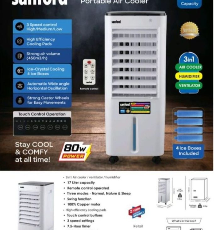 کولر آبی سه کاره دیجیتال سانفورد مدل SF8104PAC