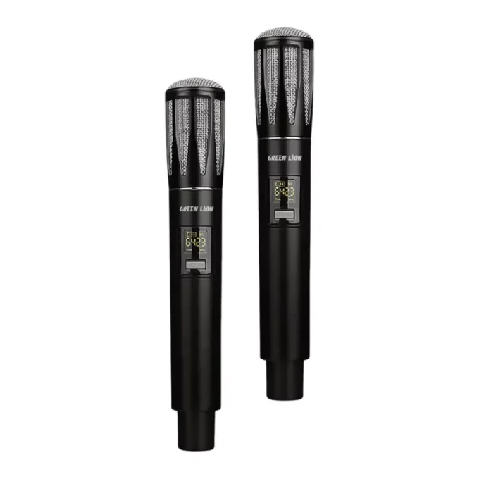 میکروفون بیسیم دو عددی گرین لاین Green Lion Wireless Dual Mic Cordless Microphone