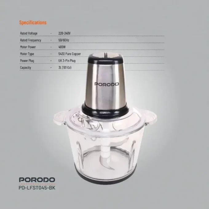 خردکن برقی پرودو مدل PORODO ELECTRIC FOOD CHOPPER LFST045