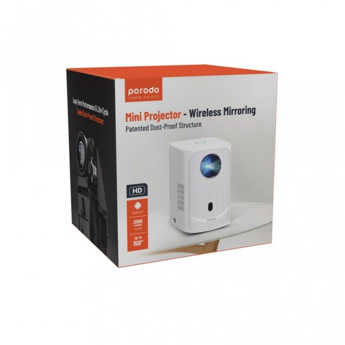 پروژکتور پرودو Porodo 720P Projector Android 9