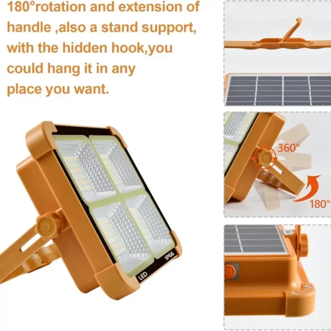 پروژکتور خورشیدی و شارژی Solar LED مدل Light Protection Rating IP66