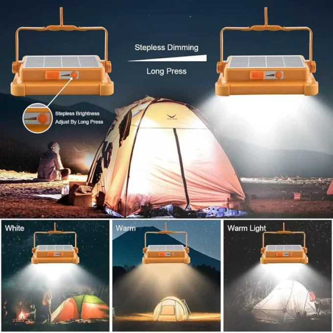پروژکتور خورشیدی و شارژی Solar LED مدل Light Protection Rating IP66
