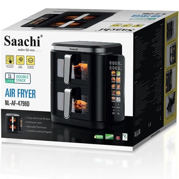 سرخ کن دو طبقه 11 لیتری ساچی مدل NL-AF4796D