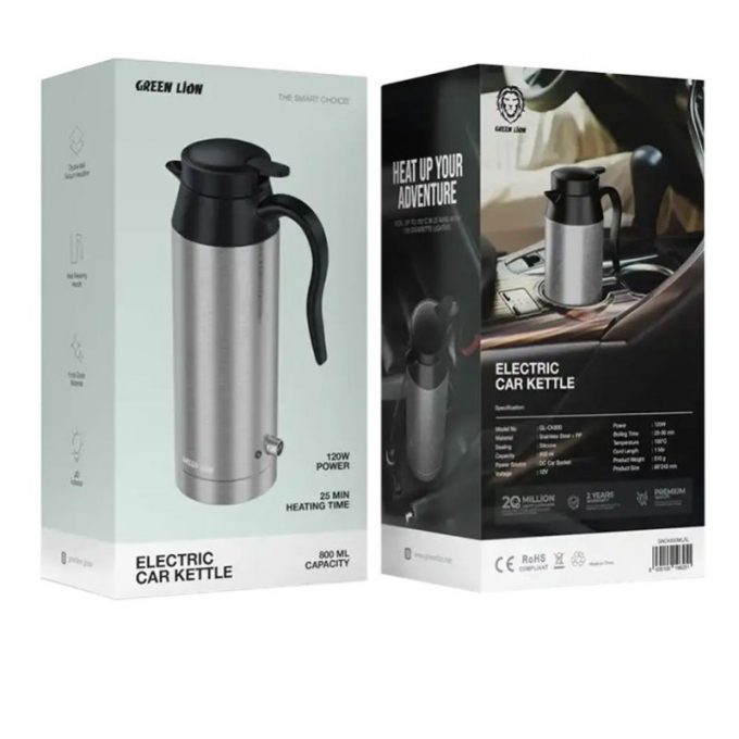 کتری برقی ماشین گرین لاین مدلGreen Lion Electric Car Kettle 800mL