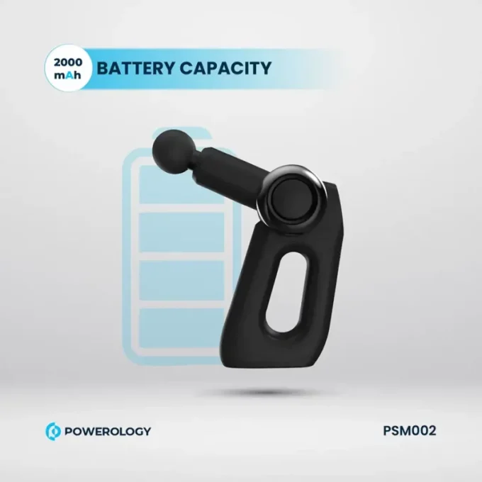 ماساژور تفنگی پاورولورژی مدل Powerology Full-Body Massage Gun PSM02