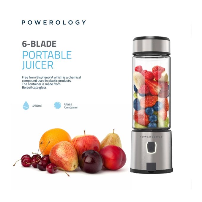 مخلوط کن شارژی پاورولوژی مدل PORTABLE JUCER BLADE P6BPJBK - Image 2