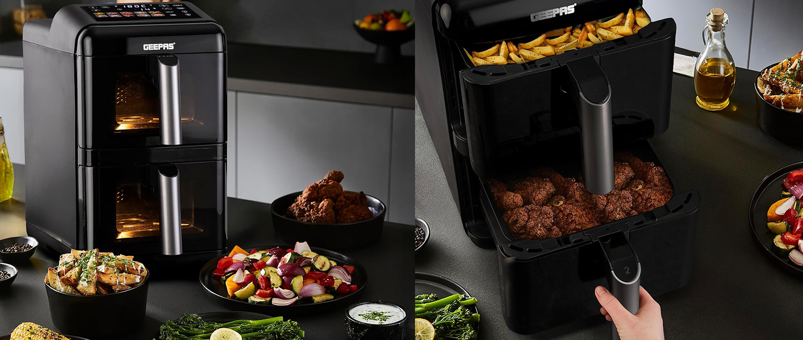 سرخکن دو طبقه دیجیتال جیپاس