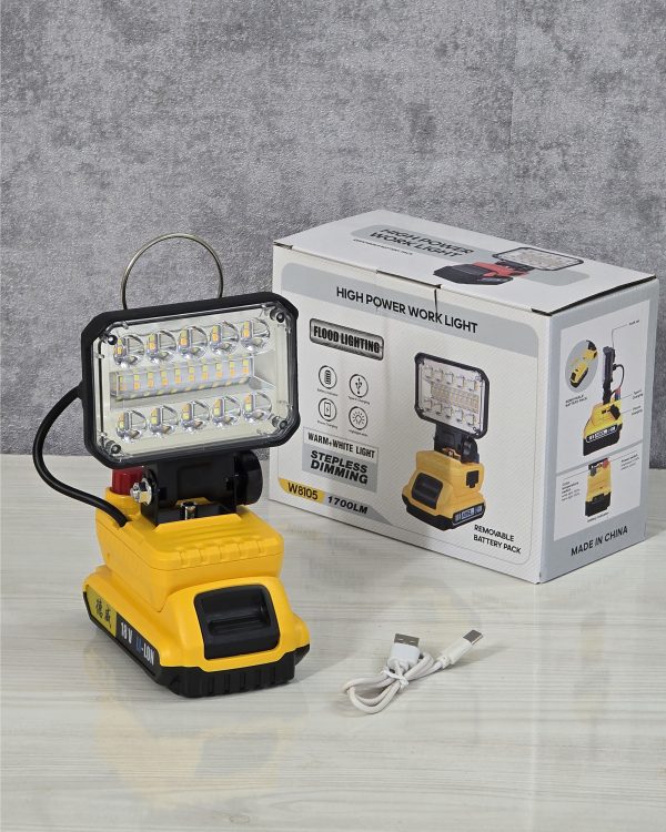 چراغ اضطراری پروژکتوری باطری خشابی مدل w8105 - Image 3