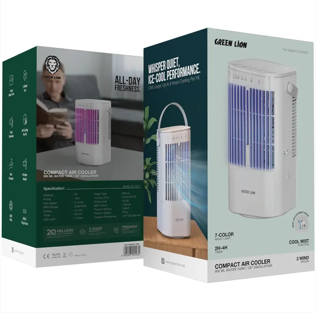 کولر شارژی رومیزی گرین لاین مدل Green Lion Compact Air Cooler - Image 4