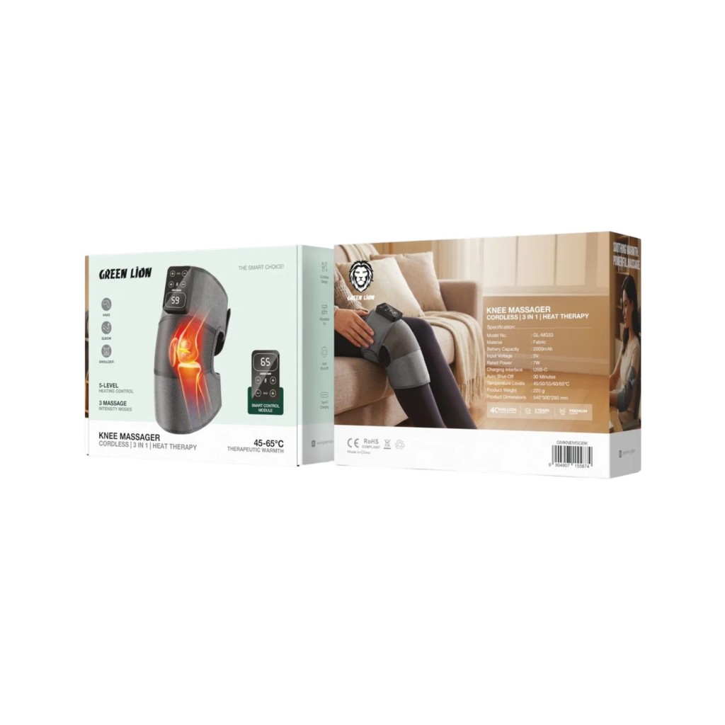 ماساژور حرارتی زانو و شانه گرین لاین مدل Green Lion Cordless Knee Massager - Image 4