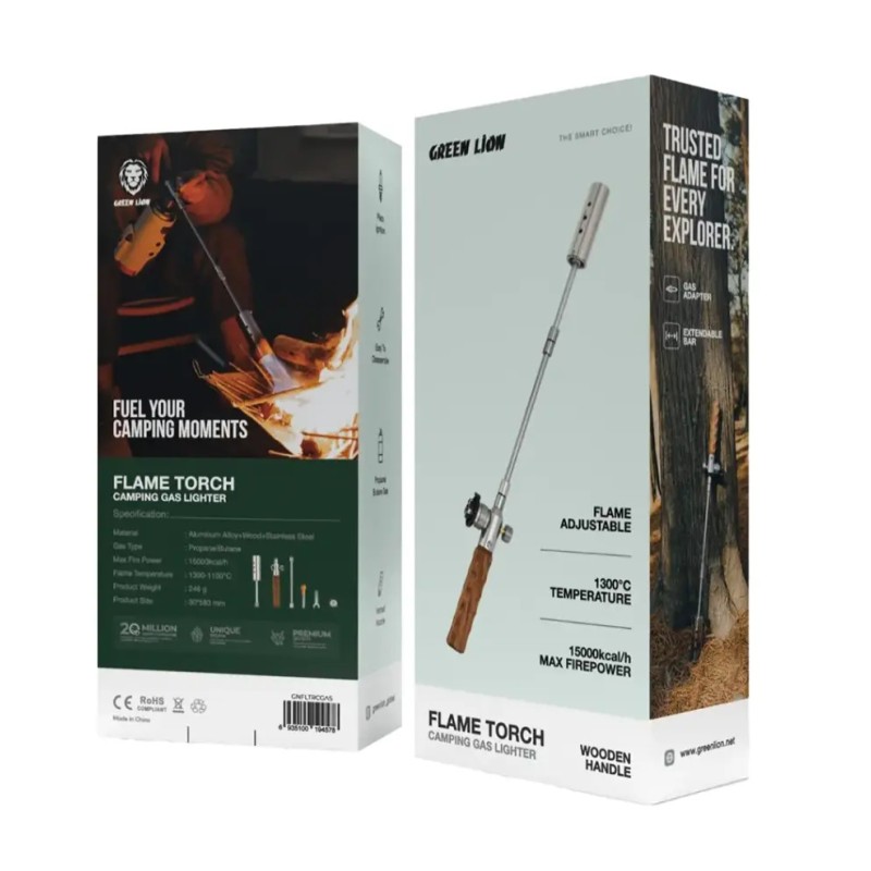 مشعل گازی فندکی کپسولی گرین لاین مدل Green Lion Flame Torch Camping Gas Lighter - Image 3