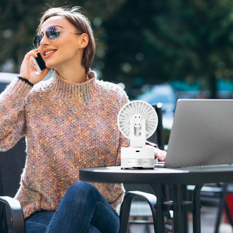 پنکه شارژی رومیزی وکیومی پرودو مدل Porodo Chillo Luxe Portable Suction Cup Fan PDLFSTF608 - تصویر 5